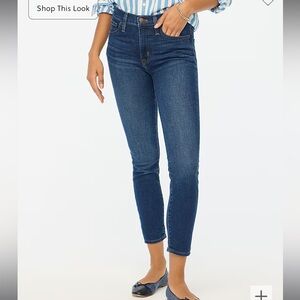 J. Crew Factory 9” mid rise skinny jean in signature stretch